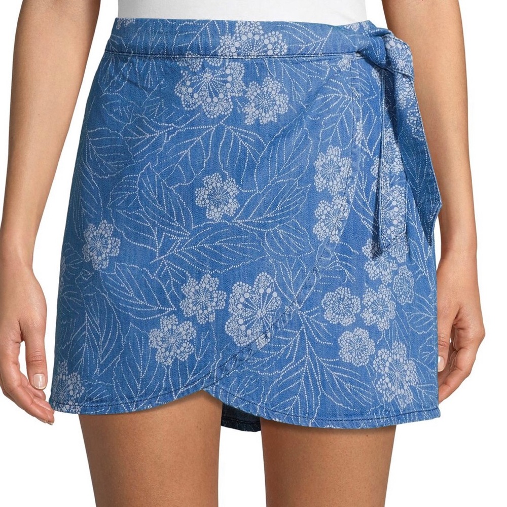 Free People Floral Wrap Skirt